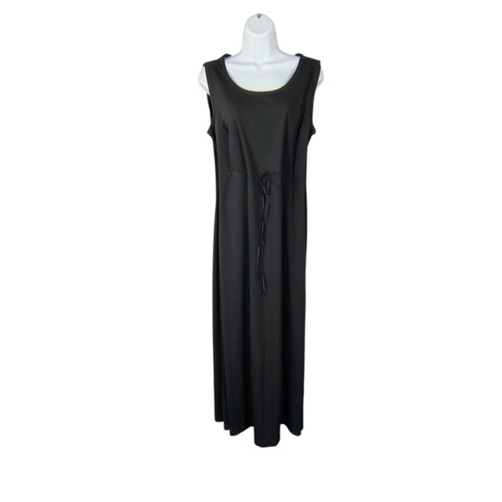 Uniform‎ John Paul Richard Black Sleeveless Maxi Dress Drawstring XL minimalist
